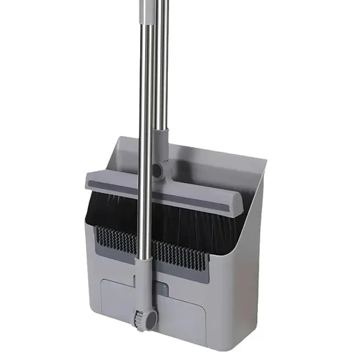 3 in1 Broom Set for Winnowing Brushing Handheld Cleaning Tool Home Kitchen Floor - Grey