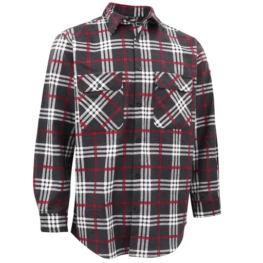 Men's 100% Cotton Flannelette Shirt Long Sleeve Plaid Check Flannel w Pockets, Shadow Glen Plaid, 3XL