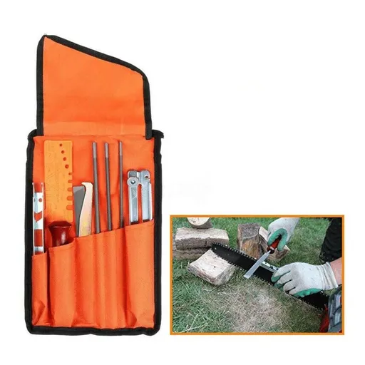 10 Pcs Chainsaw File, Chainsaw Sharpener Kit, Round Chainsaw Sharpening, Flat File,Depth Gauge,Quick Check Gauge
