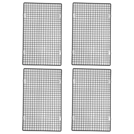 4PCS Barbecue Cooling Rack Stainless Steel Cooling Grid Tray Cake Cookies Baking Rack for Kitchen