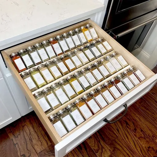 Clear Acrylic Spice Rack TrayDrawer Organizer