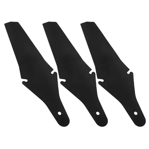 Worgeous 3-Piece Black Plastic Mountain Bike Mudguards Set with Sleek Design for Mud , and Lightweight 12.99x3.94x0.04In