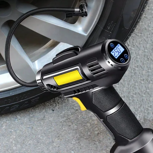 Car Air Compressor Digital Tire Inflator Auto Stop Portable With LED Light 4 Pressure Units 8ft Cord Needles For Cars Bikes Balls