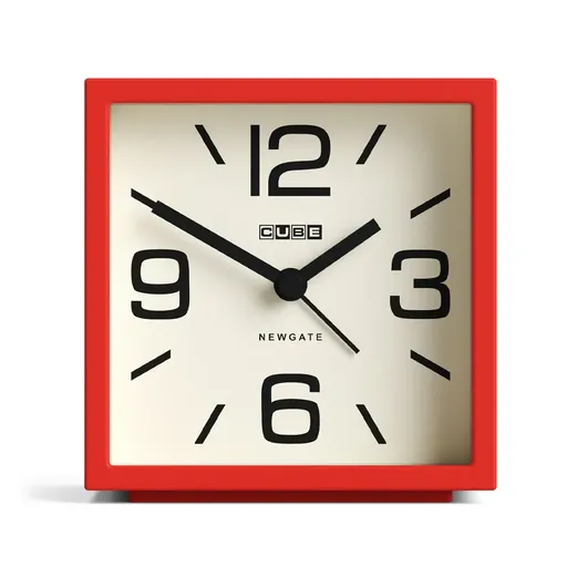 Newgate Cube Mantel Clock-Fire Engine Red