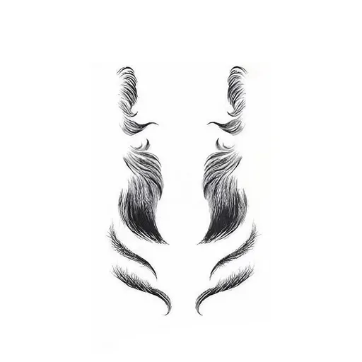 Hairline Edge Tattoo Stickers - Curly Fringe Decals for Women Styling - 10
