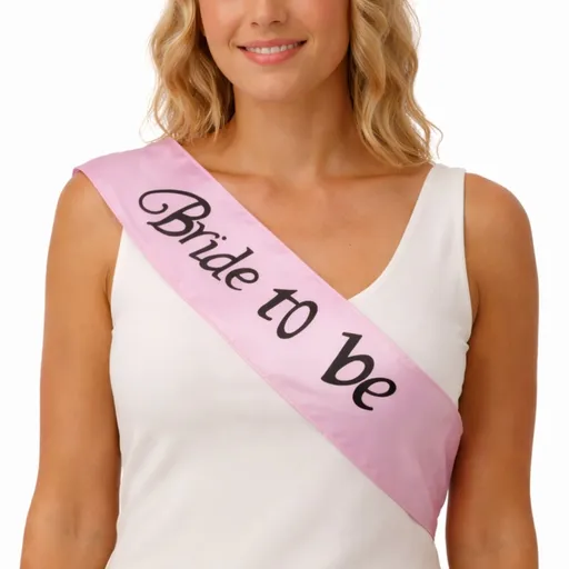 Hens Night Satin Sash Bridal Party Wedding Bride To Be Accessory - Light Pink