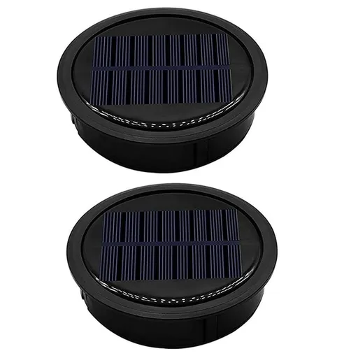2 Pack Big Solar Light Replacement Top for Outdoor Hanging Lanterns, More Powerful More Efficient