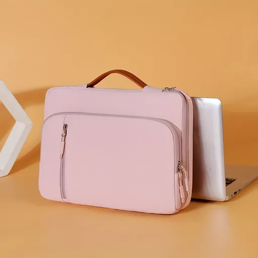 14 inches Elegant Laptop Sleeve, Shock-Absorbing & Waterproof, Commuting & Travel（pink colour）