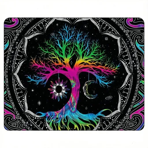 Tree of Life Tapestry for Bedroom Aesthetic Moon and Sun Bohemian Boho Tapestries Wall Hanging for Room