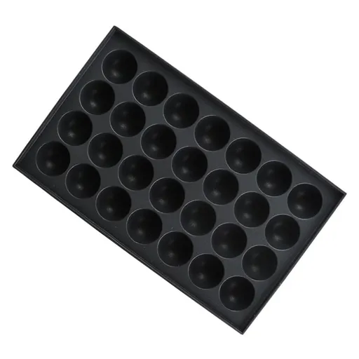 28-Hole Nonstick Poffertjes Mold Pan for Quail Baking and Frying, Black Waffle Maker Tray