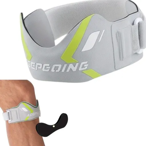 1 Piece Knee Brace, Lightweight and Breathable Daily Knee Support for Sports, Walking and Running, Grey and Green