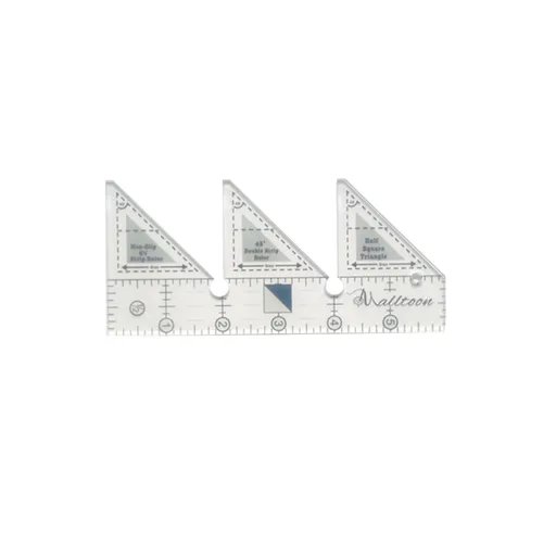 Measuring Tools ! 45 Degree Sewing Design Ruler A 4 Inches, Creative Ruler Grids 45°Double Strip Ruler Non Slip Quarter Square Triangle Cutting Guide for Sewing, include 1X Ruler B