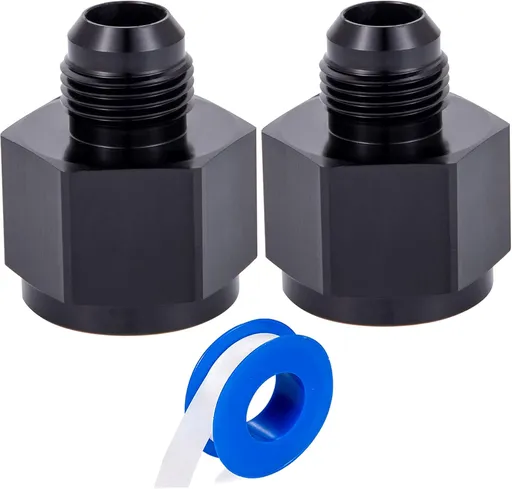 12AN Female to 8AN Male Flare Reducer Adapter Fitting Connector Aluminum Black(2PCS)