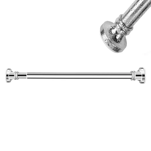 Telescopic Curtain Rod Extendable Cabinet Rod Stainless Steel, 47-132CM