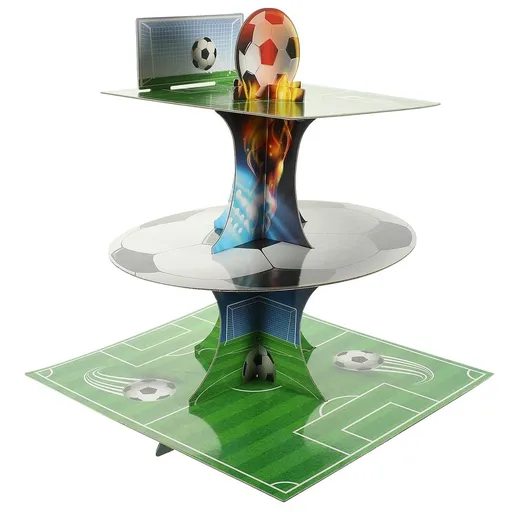 Football Pattern Paper Cake Holder for Party and Banquet Use