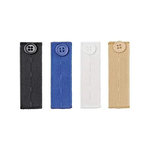 4 Piece Elastic Button Extenders, adjustable waist extenders for men and women pants trousers dresses and jeans, Multicolor, 3.3 x 1 inch