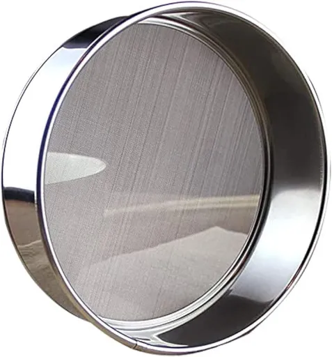 Stainless Steel Flour Sieve - Fine Sieve - Suitable for Flour, Rice, Grains - 15*4.5cm - 60 Mesh Fine Sieve - Baking Tools - Round Flour Sieve