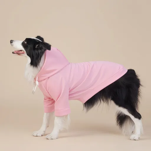 Pink Classic Dog Sweatshirt with Hood & Drawstrings - For Large Dogs (Size : 4XL)