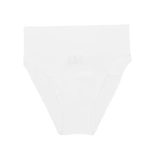 3 Pcs Size S White Microfiber High-Waisted Thong Underwear with Tummy Control – Slimming Comfort
