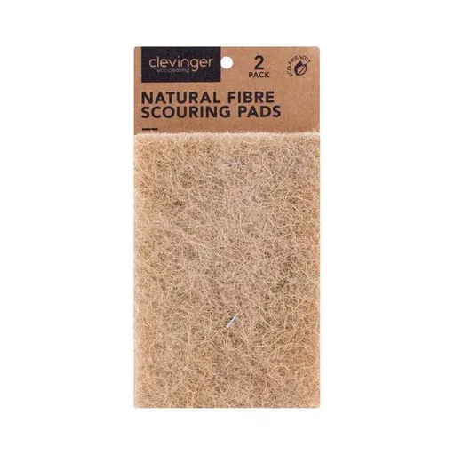 2 Pcs Clevinger Natural Fibre Scouring Pad