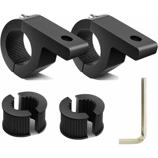 2pcs 19-30mm Roof Rack Bracket LED Light Holder Roll Bar Clamps Clamp,for Roll Cage Bar for Off Road,SUV, Made of Aluminum