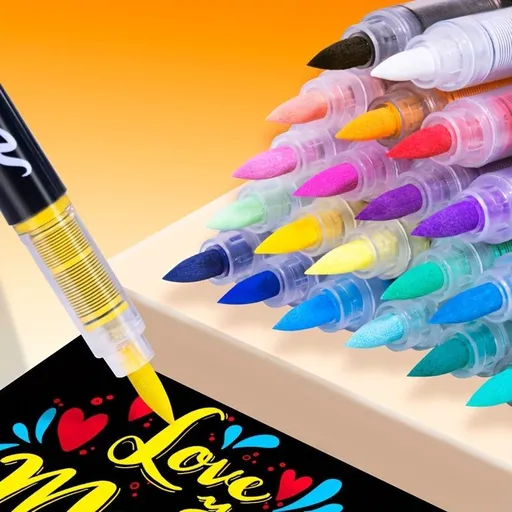 Acrylic Brush Markers 72 Colors Art Supplies Versatile Markers Non-Toxic - Multi-color - Size 72 colors