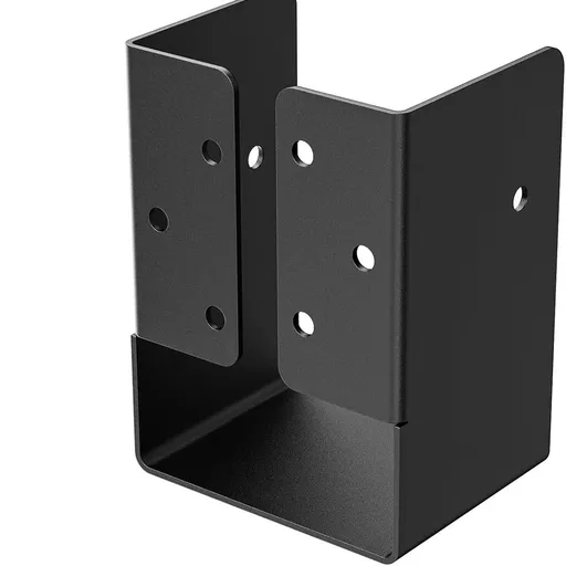 Concealed Joist Hanger (1 Pack), Outdoor Concealed Joist Bracket with Screws, Powder Coated Concealed Mount Light Joist Hangers for 4"x6" Beam, Swing, Handrail, Fence