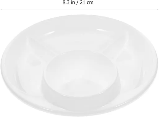 1pc Portion Control Plate Divided Diet Plates for Healthy Eating Diet Porcelain Dinner Lunch Nutrition Plates with Dividers