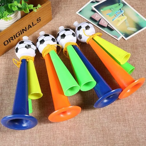 Loud Football Game Horns Multi-Color Cheer Noisemakers for Sports Events and Parties 6 Pieces