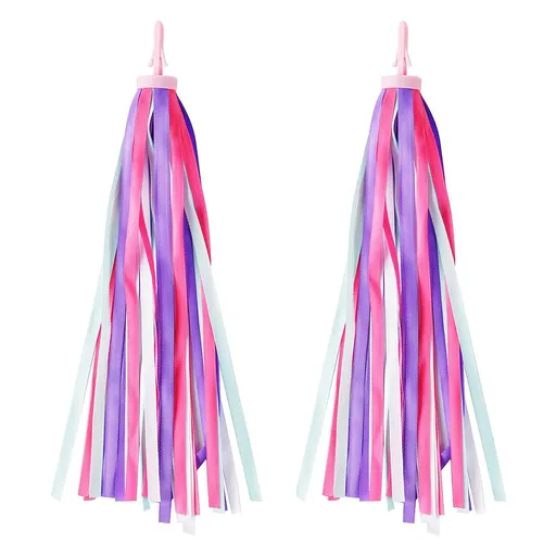 1 Pair (2pcs) Kid's Bike Streamers, Bicycle Tassel Ribbon Scooter Handlebar Decorations, Colorful Balance Bikes Accessories