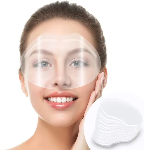 30 pieces - Face shield - Face shield - Splash shield - Face mask - safety mask - Face shield - Transparent - Hair No in eyes - For salon supplies, eyelash extensions