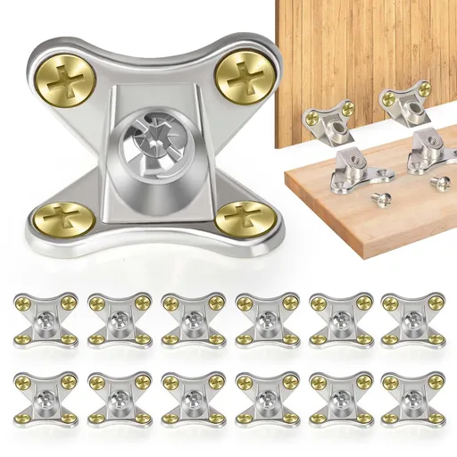 12 Pack L Bracket Detachable Corner Brace Removable Butterfly Corner Bracket Heavy Duty Right Angle Corner Bracket for Wood
