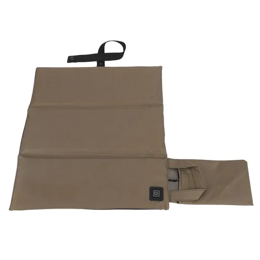 Heated Seat Cushion Polyester Comfortable Portable Folded Heated Seat Pad for Indoor Outdoor OD Green