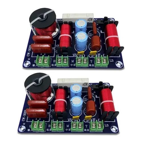 2PCS 3-Way 250W 850/5200Hz Frequency Divider DIY Speaker Filter Circuit Treble Medium Hifi Stereo Audio Crossover