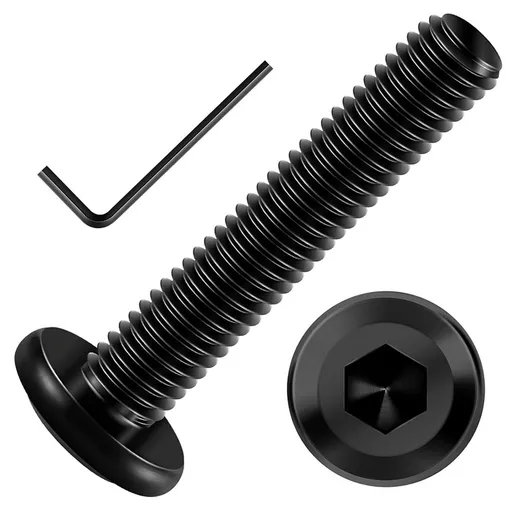 M6 X 35mm 20Pcs Flat Head Hex Socket Caps M6 Screw Bolts, 304 Stainless Steel Furniture Bolts Full Thread, Hex Wrench