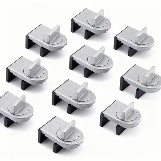 Aluminium Sliding Window Door Locks with Keys Security Lock Stop Anti Theft Sash Lock for Sliding Doors Windows, Pinch Proof Fall Prevention Durable 10pcs