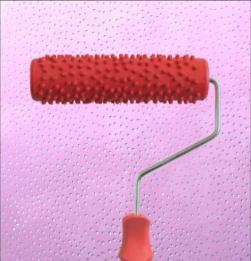 DIY Patterned Paint Roller Decorative Rubber Roller Decorative Art Roller Texture Roller with Plastic Handle - More Than