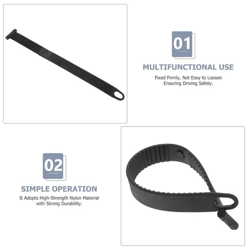 Black Rubber Bike Carrier Strap, Secure Luggage Tie-Down Strap for , 1 Piece Bike Luggage Strap