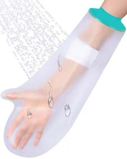 Cast Covers for Shower Arm Waterproof Adult Soft Comfortable Watertight Seal Keep Wounds Dry,Bath,Bandage Protector Cover Broken Hand,Wrist,Finger,Elbow Reusable（Adult short arm）