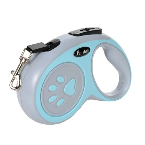Blue 5m Retractable Dog Leash | Halloween Crisp Outdoor Gift | Automatic Extendable Pet Leash Blister Card Pack for Countryside Strolls