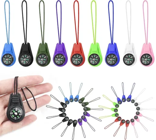 25Pcs Compass for Kids Bulk,Multi-Color Mini Survival Compass,Outdoor Pocket Compass,Mini Compass Keychain Bulk for Hiking Survival Kits Watchband Bracelet Necklace Key Chain