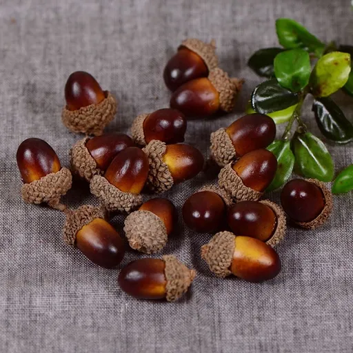 Acorn Ornaments Assorted Color Festive Joyful Environment for Home Decor 100Pcs