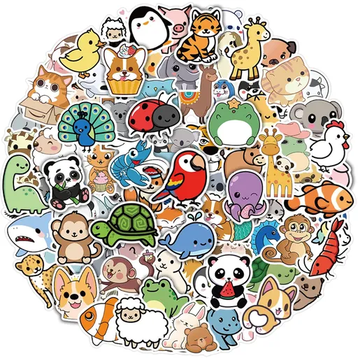 100 Pcs Cute Animal Stickers for Kids,Water Bottle Stickers for Kids Waterproof,Vinyl Laptop Kids Stickers Pack