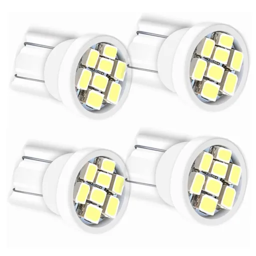 4PCS White LED Car Parking Light Bulb Replacement Side Marker Light Automotive Light Bulb Error Free Lamp