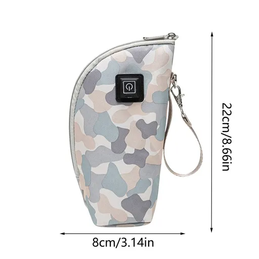 USB Baby Bottle Warmer, Portable Milk Heater, Fast Heating Baby Bottle Warmer, Compact Insulated USB-Powered Bottle Warmer for Infants