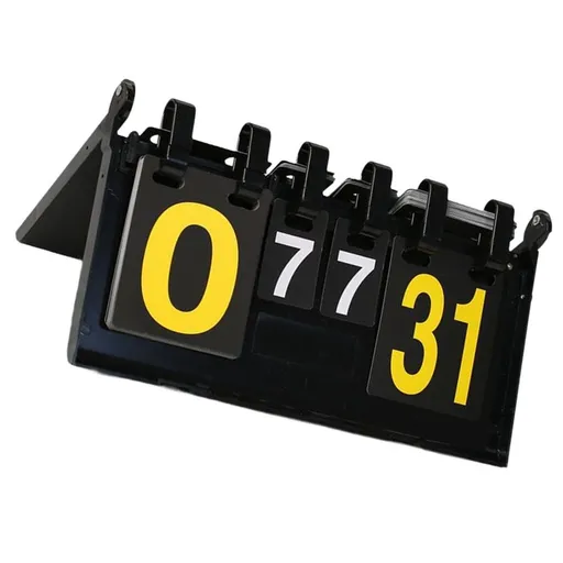Black PVC flip scoreboard, suitable for basketball, football, and tennis sports
