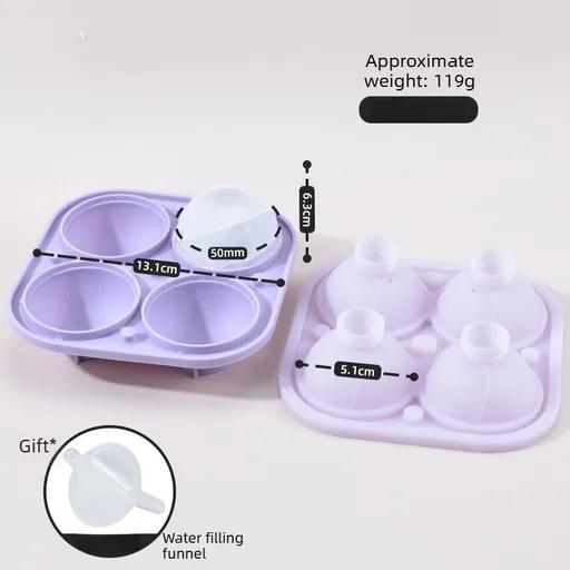 Ice Ball Maker Mold for Whiskey – Sphere Ice Tray, Home Bar Freezer Tool-purple
