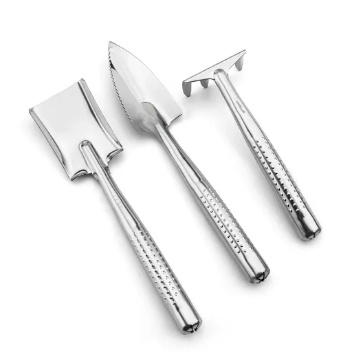 Mini Gardening Tools Set, 6 Pieces, Stainless Steel, Shovel Spade Rake, for Indoor Plants and Pot Maintenance