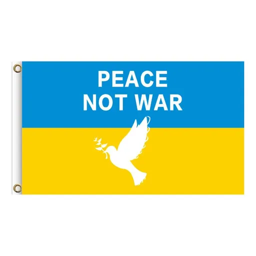 90 x 150 cm Ukrainian Flag Vivid Color Polyester Ukraine National Flags for Outdoor Indoor Decoration