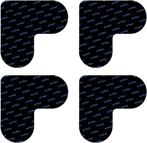 4 Pack Heart-Shaped Rug Grippers, Reusable Non-Slip Carpet Pads for Small Rugs, Doormats and Sofa Covers, Black